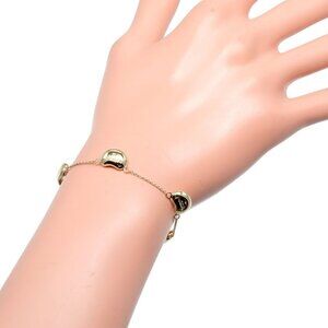 TIFFANY&Co. Bean 5 motifs Bracelet K18 yellow gold 7.69g Women